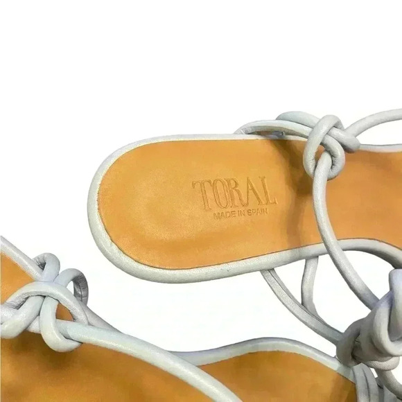 TORAL Knotted Heel In Baby Blue Size 8 - Picture 8 of 8